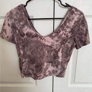 lululemon athletica Mauve Tie-Dye Crop Top